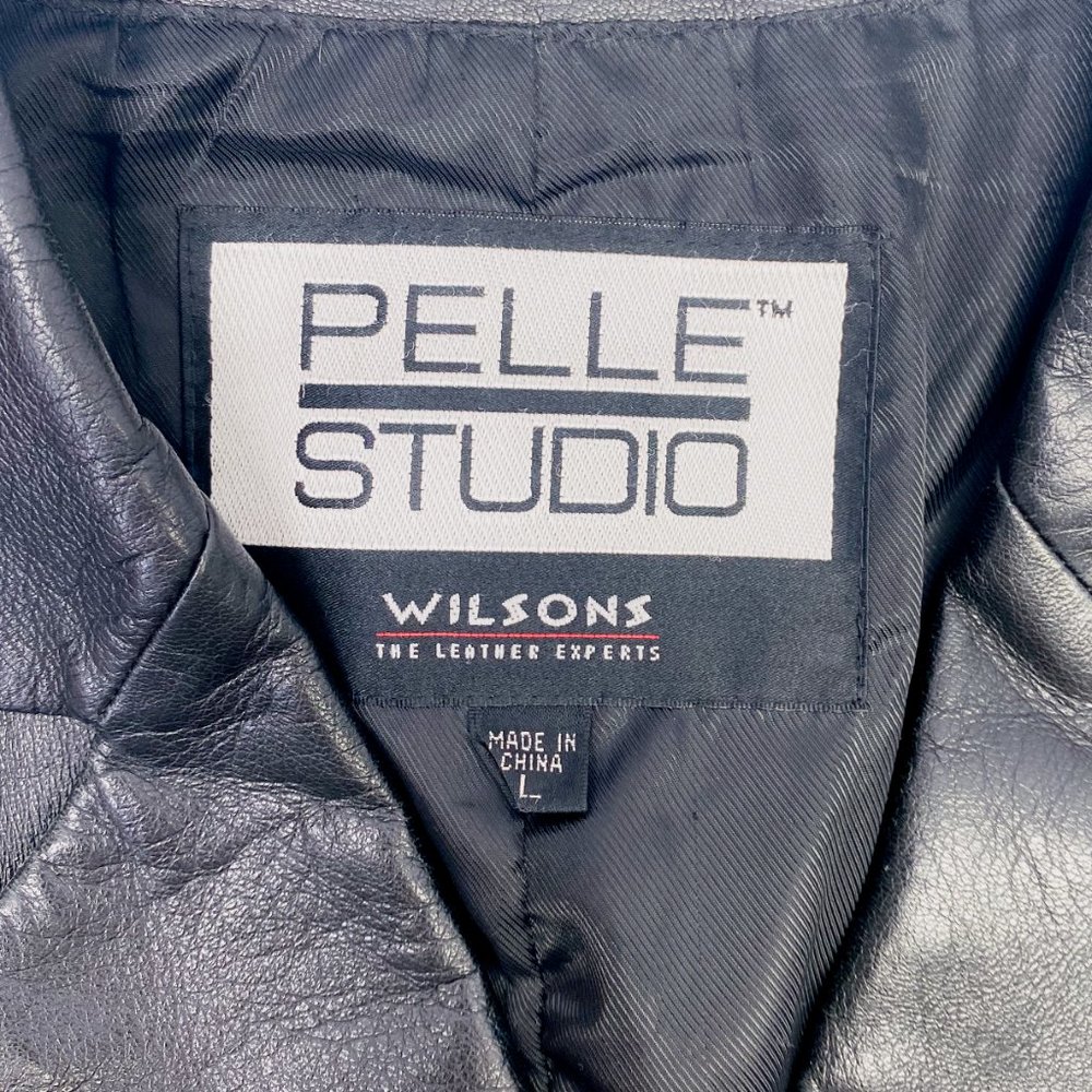 Vintage Pelle Studio Men's Leather Jacket Set W/ Jeff Cap Hat & Driving Gloves View 6